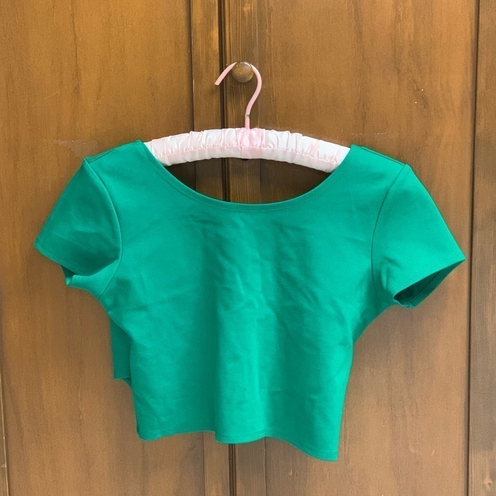 Forever 21 Emerald Green Crop Top